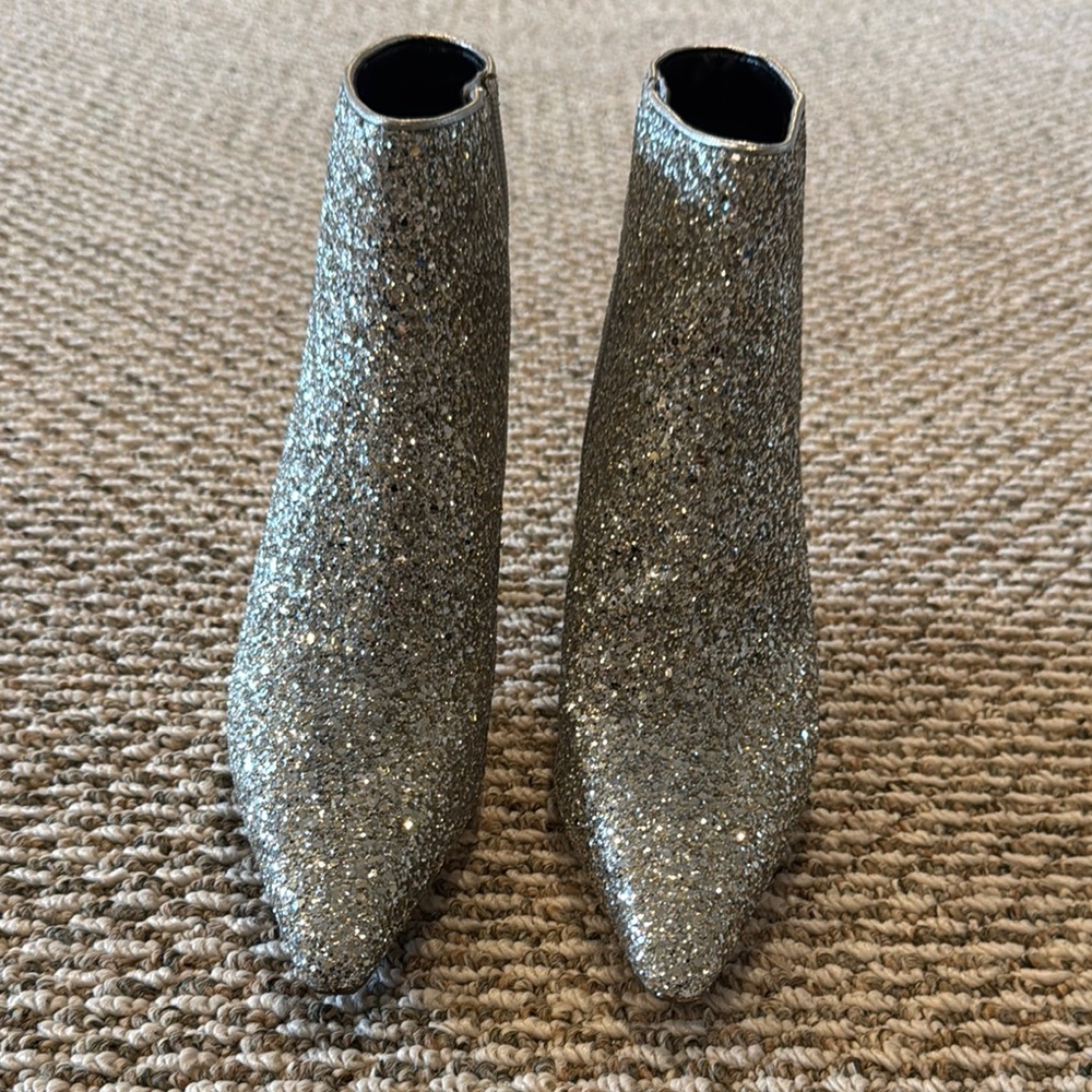 Kate Spade silver glitter Ankle Boots